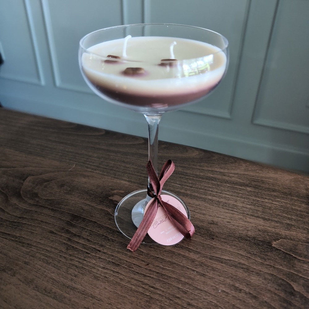 Kirkton House Espresso Martini Glass Cocktail Scented Candle 7.58oz 2-Wick Aldi
